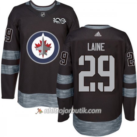 Män Ishockey Winnipeg Jets Tröja Patrik Laine 29 1917-2017 100th Anniversary Adidas Svart Authentic